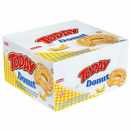 Кекс TODAY Donut со вкусом банана, ТУРЦИЯ, 24 штуки по 40 г в шоу-боксе, 1369