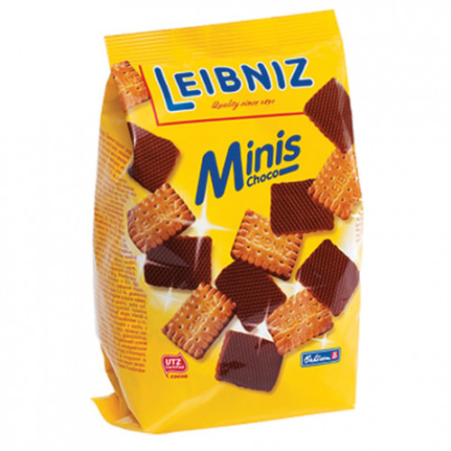 Печенье BAHLSEN Leibniz (БАЛЬЗЕН Лейбниц) Minis Choko, сливочное с шоколадом, 100 г, Германия, 7628