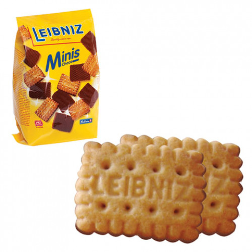 Печенье BAHLSEN Leibniz (БАЛЬЗЕН Лейбниц) Minis Choko, сливочное с шоколадом, 100 г, Германия, 7628