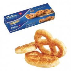 Печенье-крендельки BAHLSEN (Бальзен) Delice слоеное, 100 г, картонная упаковка, Германия, 4385