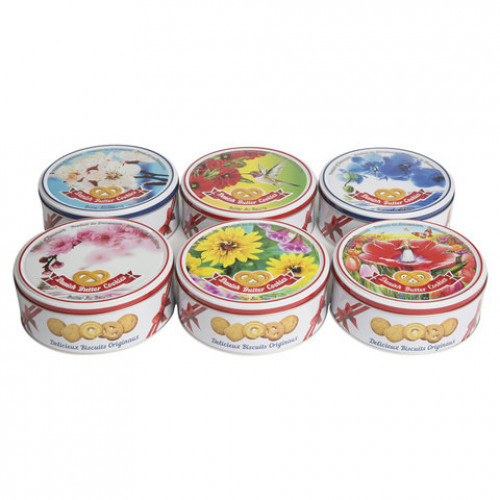 Печенье Датское BISQUINI (Бисквини) Butter Cookies, ассорти, сдобное, в железной банке, 150 г, 101139