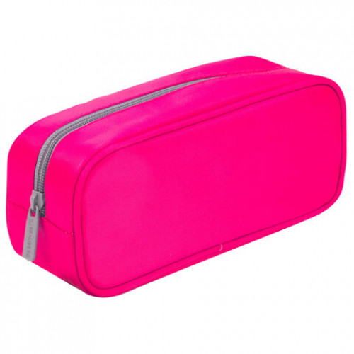 Пенал-косметичка BRAUBERG, мягкий, KING SIZE NEON PINK, 20х8х9 см, 229019