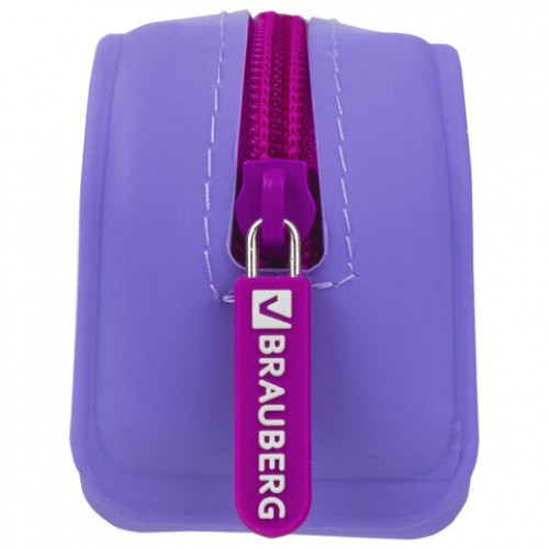 Пенал-косметичка BRAUBERG, силикон, Flamingo, 20х5х6 см, 229030