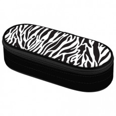Пенал-футляр BRAUBERG, 1 отделение, органайзер, полиэстер, 22x9x5 см, Zebra, 271584