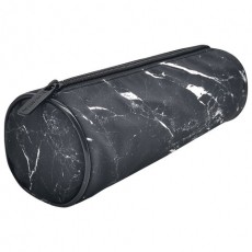 Пенал-тубус BRAUBERG, с эффектом Soft Touch, мягкий, Black marble, 22х8 см, 271569