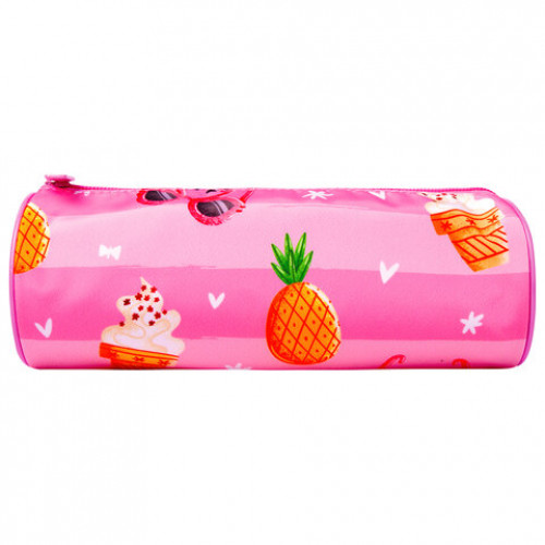 Пенал-тубус BRAUBERG, с эффектом Soft Touch, мягкий, Watermelon, 22х8 см, 229009