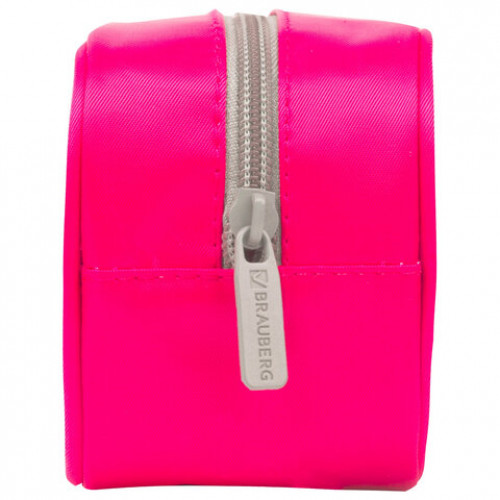 Пенал-косметичка BRAUBERG, мягкий, KING SIZE NEON PINK, 20х8х9 см, 229019