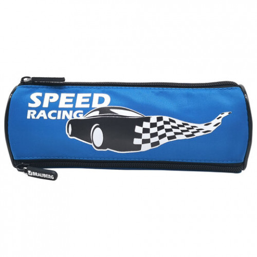 Пенал мягкий BRAUBERG, 3 отделения, нейлон, 21х7х7 см, Speed Racer, 271581