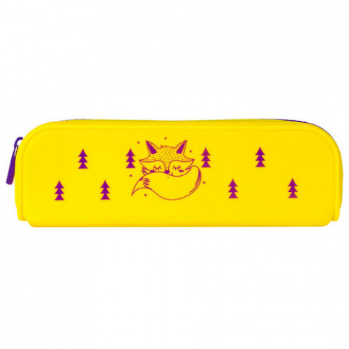 Пенал-косметичка BRAUBERG, силикон, Fox, 20х5х6 см, 229029