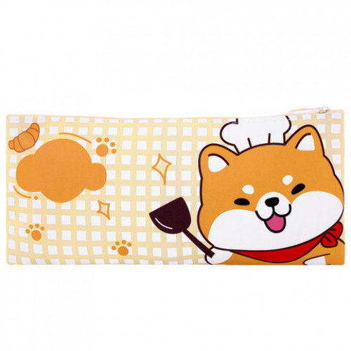 Пенал-конверт ПИФАГОР, 1 отделение, ПВХ, ассорти Pets, 22x10 см, 273824