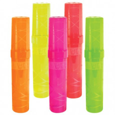 Пенал-тубус СТАММ Creative, пластиковый, 195х45 мм, 5 цветов ассорти, ПН35