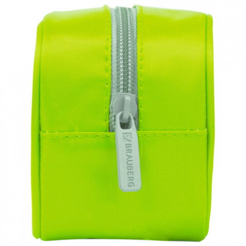 Пенал-косметичка BRAUBERG, мягкий, KING SIZE NEON GREEN, 20х8х9 см, 229020