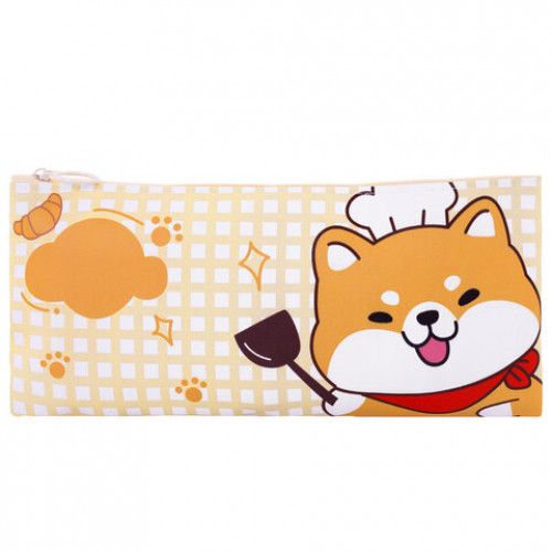 Пенал-конверт ПИФАГОР, 1 отделение, ПВХ, ассорти Pets, 22x10 см, 273824