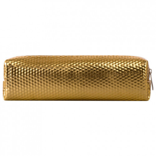 Пенал-косметичка BRAUBERG, глянцевый, мягкий, Celebrity Gold, 21х5х6 см, 228992