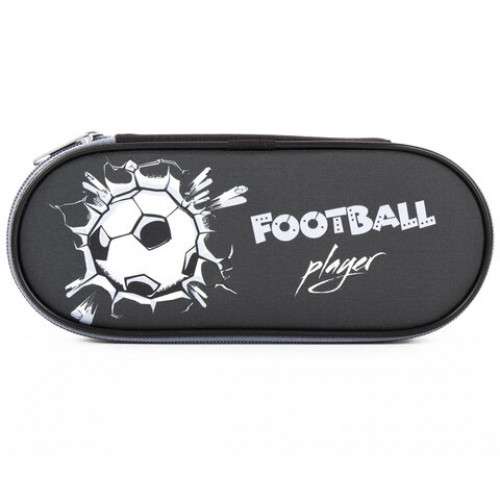 Пенал-футляр BRAUBERG, 1 отделение, полиэстер, органайзер, 21x8,5x5 см, Football player, 270380