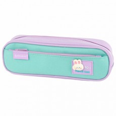 Пенал-футляр BRAUBERG, 2 отделения, 3D-элемент, полиэстер, Cute bunny, 23х8х5 см, 273571