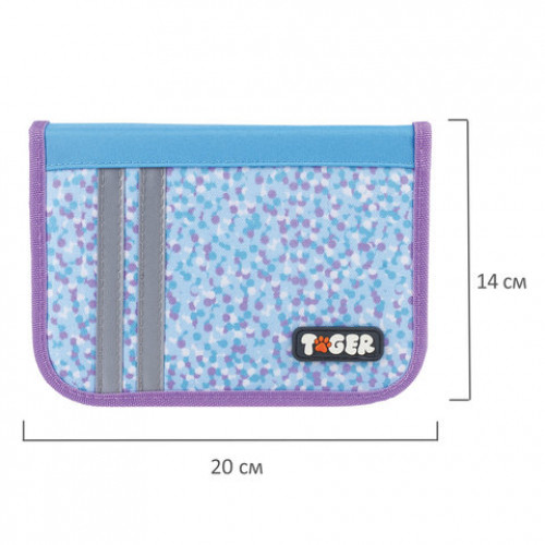 Пенал TIGER FAMILY (ТАЙГЕР), с наполнением, 1 отделение, откидная планка, 23 предмета, Мечта, 20х14х4 см, TGNQ-031C1