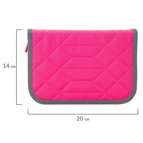 Пенал TIGER FAMILY с наполнением, 1 отделение, 2 откидные планки, 31 предмет, Pink Lemonade, 20х14х4 см, 228950, TGRW-012C1