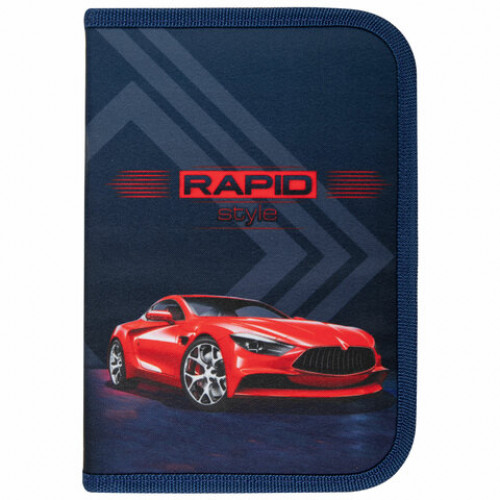 Пенал BRAUBERG, 1 отделение, полиэстер, 21х14 см, Rapid style, 270711