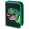 Пенал ПИФАГОР, 1 отделение, 2 откидные планки, полиэстер, 20х14 см, Dino roar, 272290