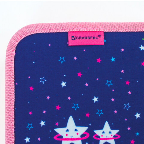 Пенал BRAUBERG, 1 отделение, ткань, 20х14 см, Space Cat, 229278