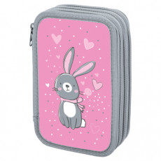 Пенал ПИФАГОР, 3 отделения, ламинированный картон, 19х11 см, Adorable bunny, 270892