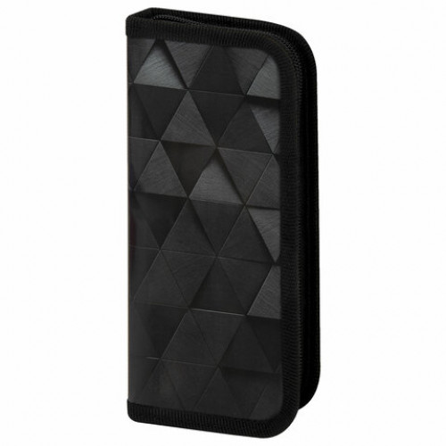 Пенал ПИФАГОР, 1 отделение, ламинированный картон, 19х9 см, Black, 271100