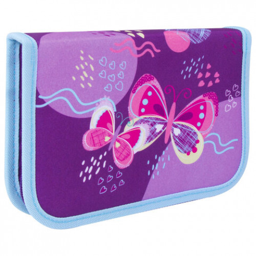 Пенал TIGER FAMILY 1 отделение, ткань, Rhythmic Butterfly, 20х14х4 см, 228956, TGCP-007C1E
