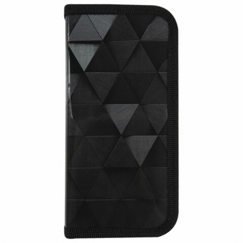 Пенал ПИФАГОР, 1 отделение, ламинированный картон, 19х9 см, Black, 271100