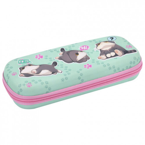 Пенал BRAUBERG, 1 отделение, 1 откидная планка, EVA, 22х10х5 см, Милые коты, 274604