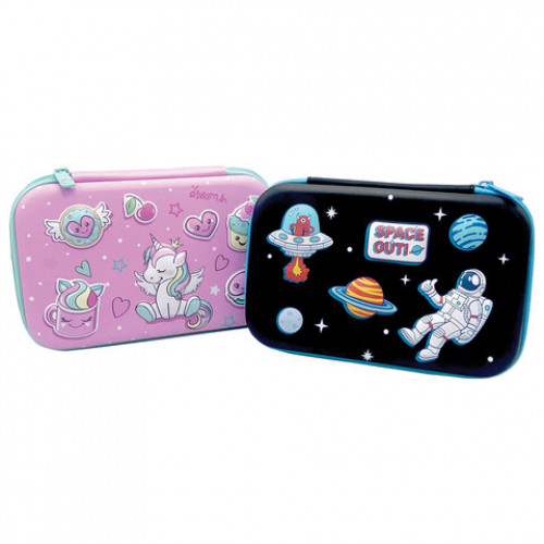 Пенал BRAUBERG KIDS большой удобный с откидной планкой, EVA, 22х15х4 см, Unicorn dreams, 271557