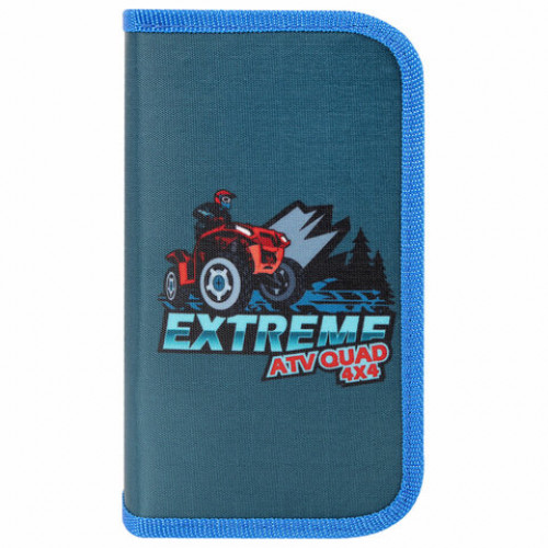 Пенал ЮНЛАНДИЯ, 2 отделения, полиэстер, 19х11 см, Extreme, 271026