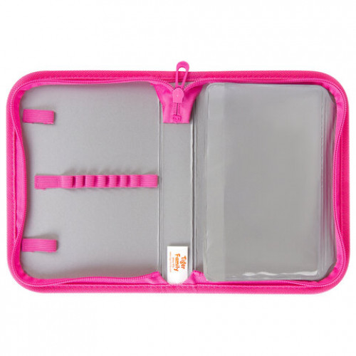 Пенал TIGER FAMILY 1 отделение, 1 откидная планка, ткань, Think Pink, Европейский, 20х14х4 см, 228968, TGNQ-053C1E