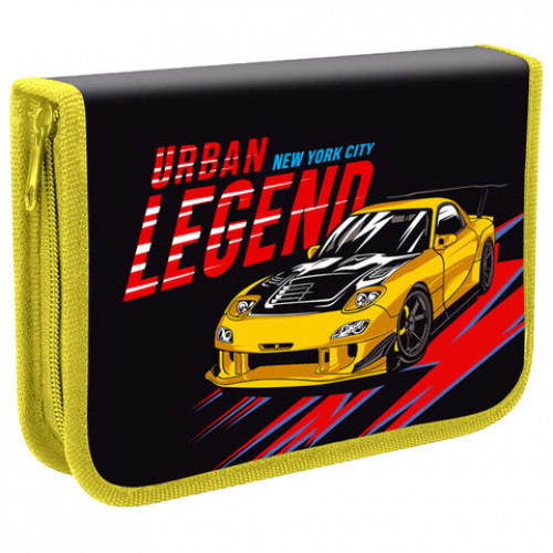 Пенал ПИФАГОР, 1 отделение 1 откидная планка, полиэстер, 19х13 см, Street Legend, 271519