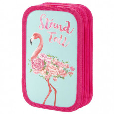 Пенал ЮНЛАНДИЯ, 2 отделения, ламинированный картон, блестки, 19х11 см, Flamingo, 270174 Пенал ЮНЛАНДИЯ, 2 отделения, ламинированный картон, блестки, 19х11 см, Flamingo, 270174