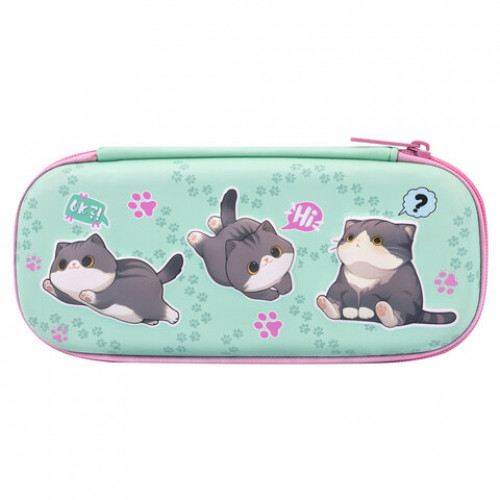 Пенал BRAUBERG, 1 отделение, 1 откидная планка, EVA, 22х10х5 см, Милые коты, 274604