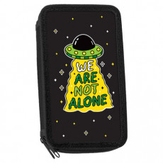 Пенал ПИФАГОР, 3 отделения, ламинированный картон, 19х11 см, Not Alone, 271549