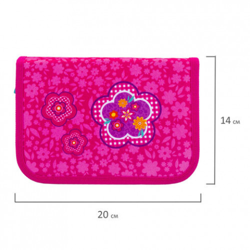 Пенал TIGER FAMILY 1 отделение, 1 откидная планка, ткань, Spring Time, 20х14х4 см, 228910, TGJL-003C1E