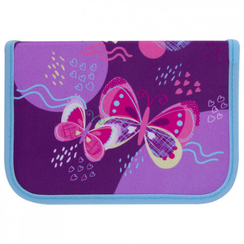 Пенал TIGER FAMILY 1 отделение, ткань, Rhythmic Butterfly, 20х14х4 см, 228956, TGCP-007C1E