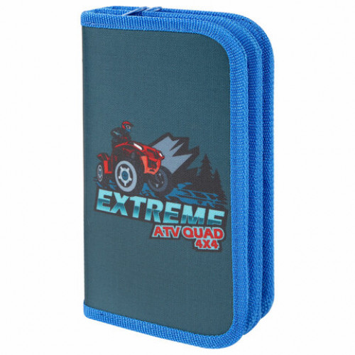 Пенал ЮНЛАНДИЯ, 2 отделения, полиэстер, 19х11 см, Extreme, 271026