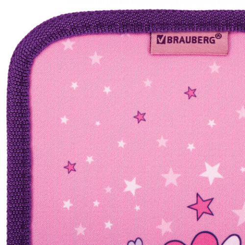 Пенал BRAUBERG, 1 отделение, ткань, 21х14 см, Unicorn, 270303