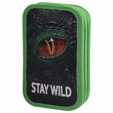 Пенал ЮНЛАНДИЯ, 2 отделение, ламинированный картон, конгрев, 19х11 см, Stay wild, 270889