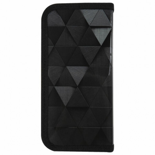Пенал ПИФАГОР, 1 отделение, ламинированный картон, 19х9 см, Black, 271100