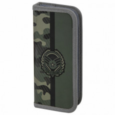 Пенал ПИФАГОР, 1 отделение, ламинированный картон, 19х9 см, Army, 271101