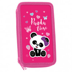 Пенал ПИФАГОР, 3 отделения, ламинированный картон, 19х11 см, Panda time, 271069