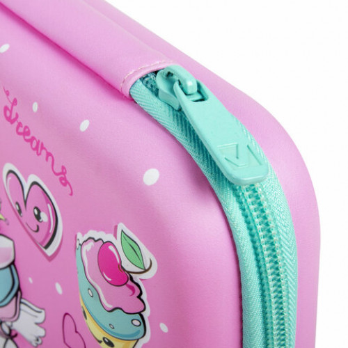 Пенал BRAUBERG KIDS большой удобный с откидной планкой, EVA, 22х15х4 см, Unicorn dreams, 271557