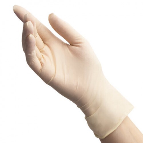 Перчатки латексные смотровые 50 пар (100шт) L (большой) бежевые BENOVY Latex Chlorinated, ЧЗ, шк2841