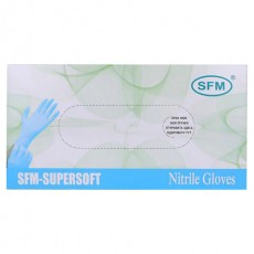 Перчатки нитриловые смотровые SFM Supersoft Германия 100 пар (200 штук) размер М (средний)