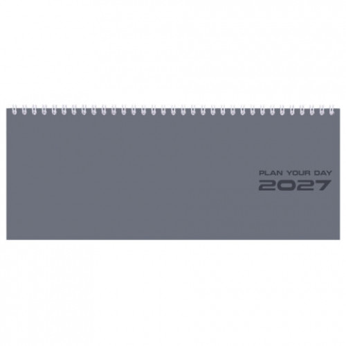Планинг датированный 2027 285х112мм, STAFF, гребень, картонная обложка, 64 листа, Grey style, 117855