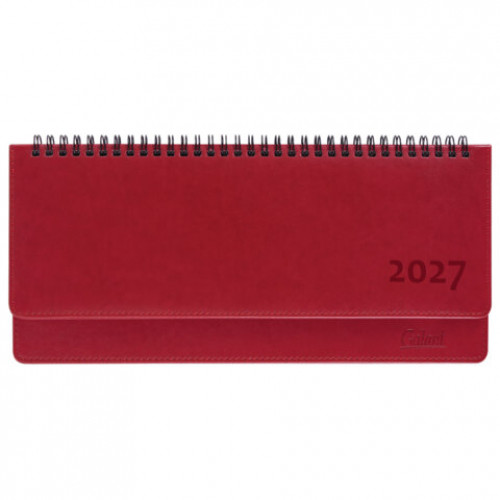 Планинг датированный 2027, 305х140 мм, GALANT Ritter, под кожу, красный, 118207